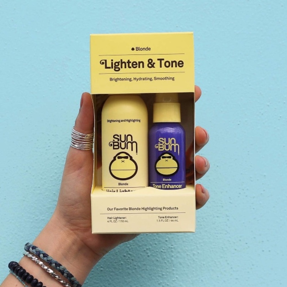 Blonde Lighten & Tone Hair Treatment Set - Yellow and Blue